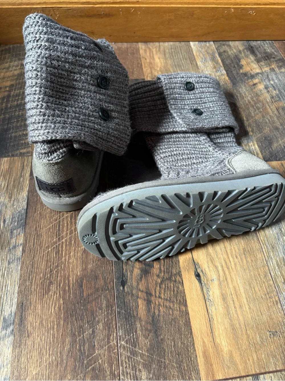 UGG Classic Cardy Knit Fold-Over Booties